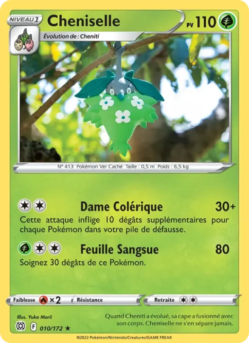 Carte Pokémon Cheniselle 010/172 Rare Stars Étincelantes