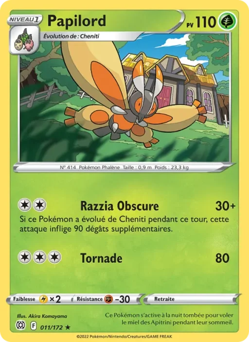 Carte Pokémon Papilord 011/172 Rare Stars Étincelantes