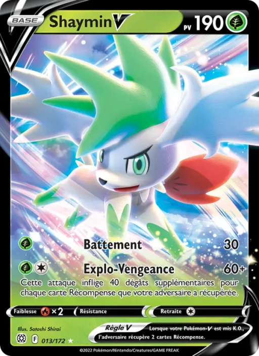 Carte Pokémon Shaymin V 013/172 Holo Rare V Stars Étincelantes