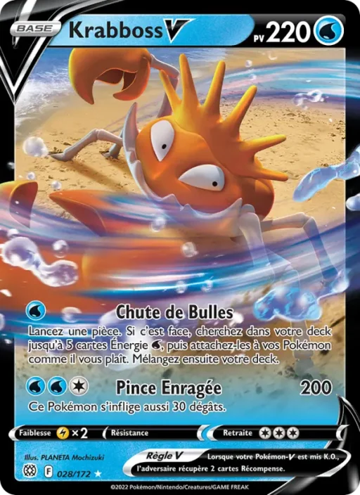 Carte Pokémon Krabboss V 028/172 Holo Rare V Stars Étincelantes