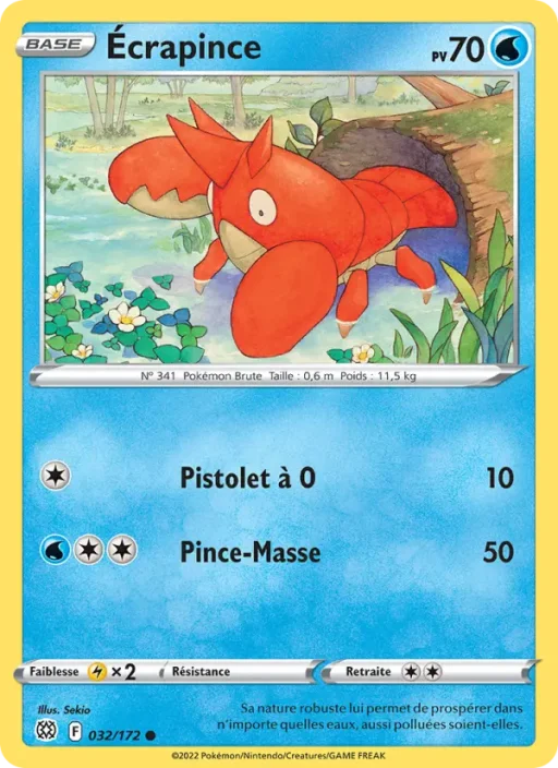 Carte Pokémon Écrapince 032/172 Commune Stars Étincelantes