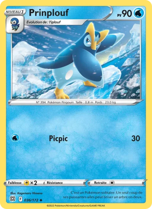 Carte Pokémon Prinplouf 036/172 Peu Commune Stars Étincelantes