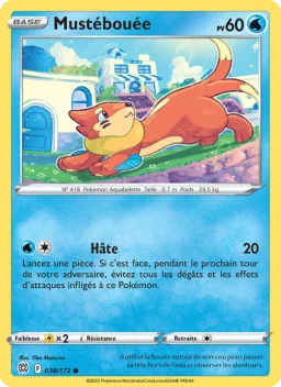 Carte Pokemon Mustébouée #038