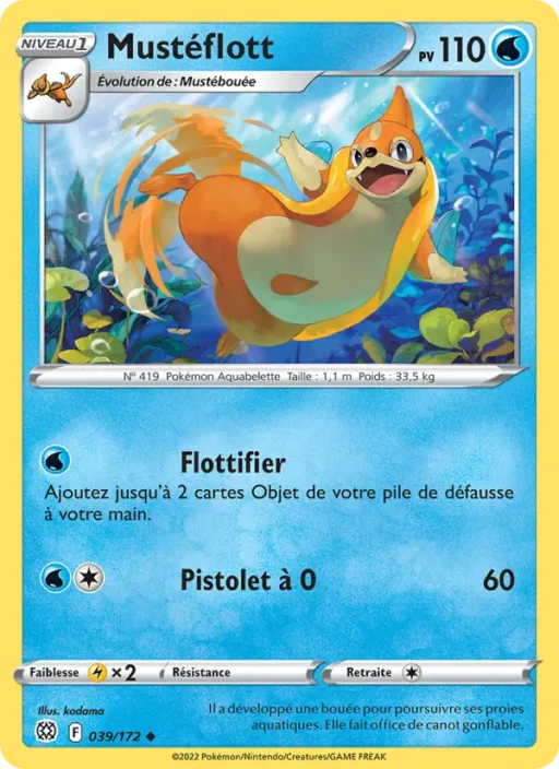 Carte Pokémon Mustéflott 039/172 Peu Commune Stars Étincelantes