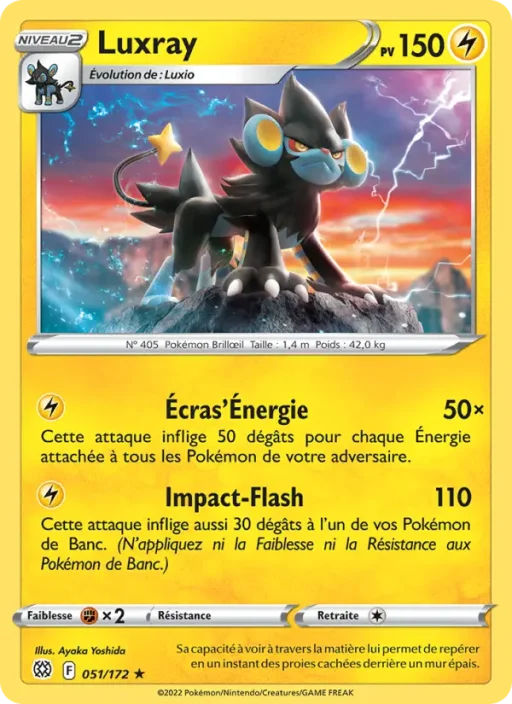 Carte Pokémon Luxray 051/172 Rare Stars Étincelantes