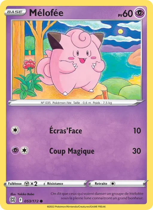Carte Pokémon Mélofée 053/172 Commune Stars Étincelantes