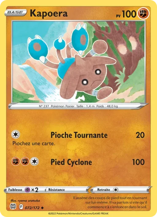Carte Pokémon Kapoera 072/172 Peu Commune Stars Étincelantes
