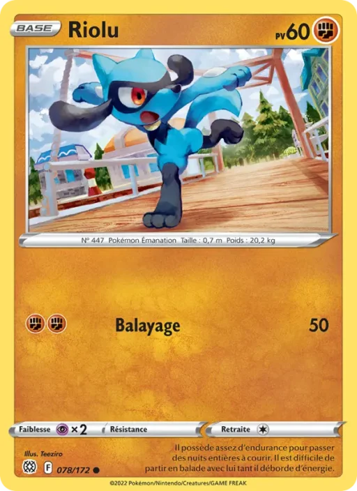 Carte Pokémon Riolu 078/172 Commune Stars Étincelantes