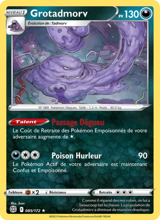 Carte Pokémon Grotadmorv 085/172 Rare Stars Étincelantes