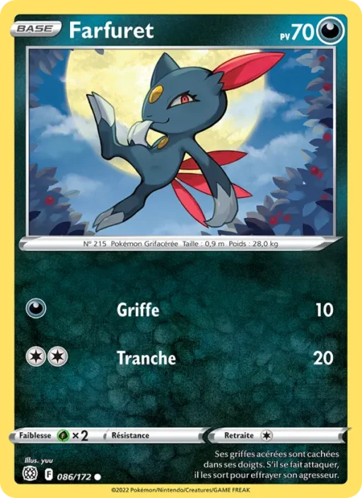 Carte Pokémon Farfuret 086/172 Commune Stars Étincelantes