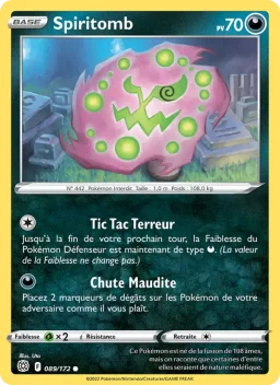 Carte Pokemon Spiritomb #089