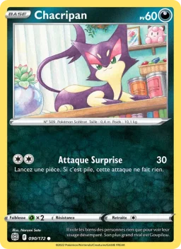 Carte Pokemon Chacripan #090