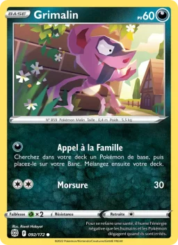 Carte Pokemon Grimalin #092