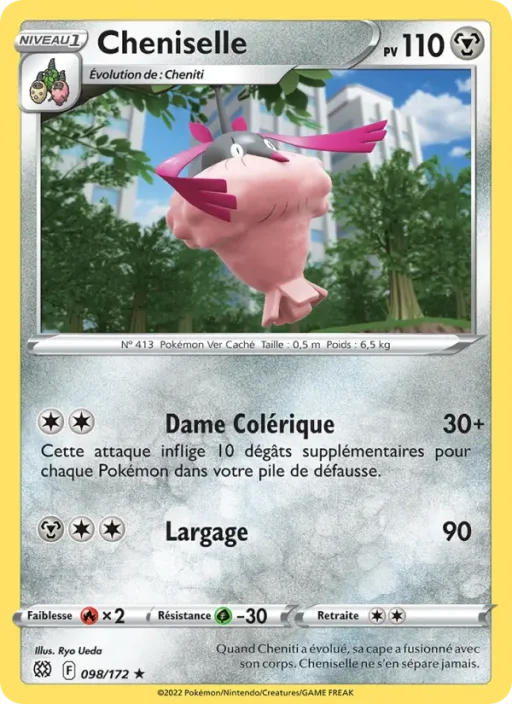 Carte Pokémon Cheniselle 098/172 Rare Stars Étincelantes
