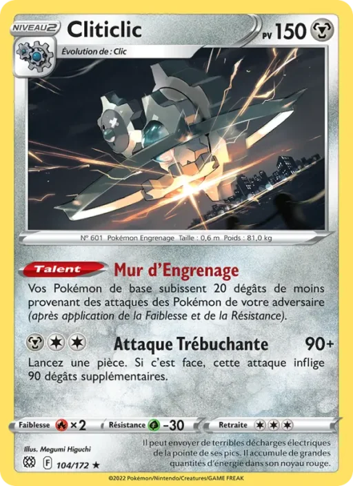 Carte Pokémon Cliticlic 104/172 Rare Stars Étincelantes