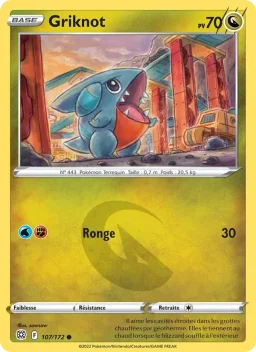 Carte Pokemon Griknot #107