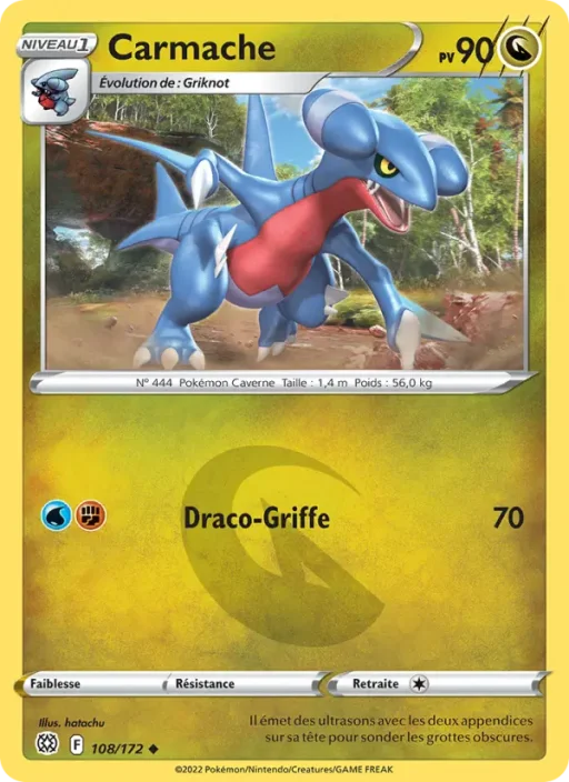 Carte Pokémon Carmache 108/172 Peu Commune Stars Étincelantes