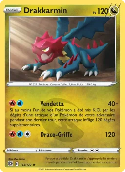 Carte Pokemon Drakkarmin #113