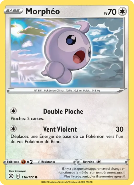 Carte Pokémon Morphéo 116/172 Commune Stars Étincelantes
