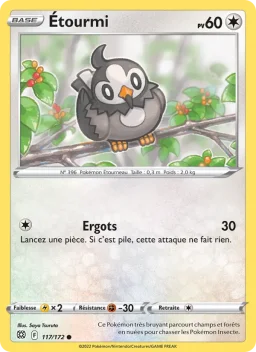 Carte Pokemon Étourmi #117