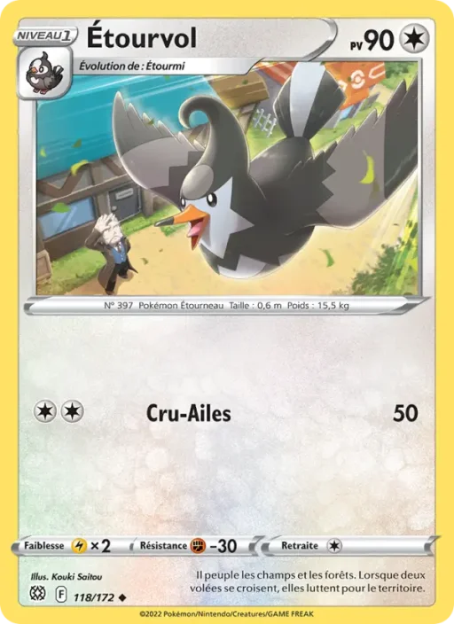 Carte Pokémon Étourvol 118/172 Peu Commune Stars Étincelantes