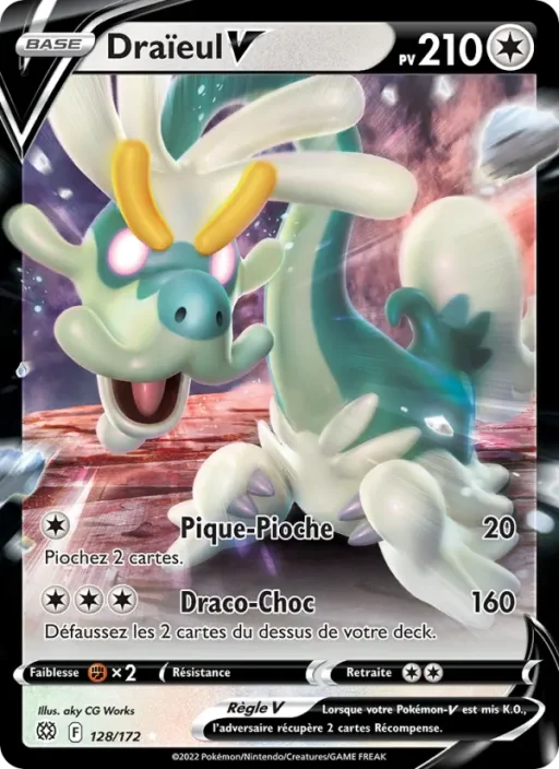 Carte Pokémon Draïeul V 128/172 Holo Rare V Stars Étincelantes