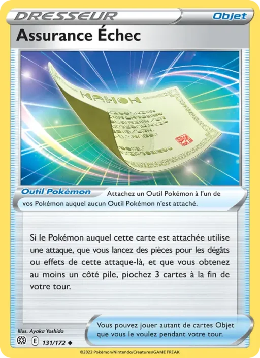Carte Pokémon Assurance Échec 131/172 Peu Commune Stars Étincelantes