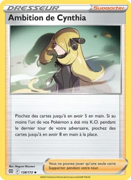 Carte Pokemon Ambition de Cynthia #138