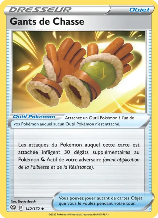 Carte Pokémon Gants de Chasse 142/172 Peu Commune Stars Étincelantes