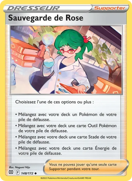 Carte Pokémon Sauvegarde de Rose 148/172 Peu Commune Stars Étincelantes
