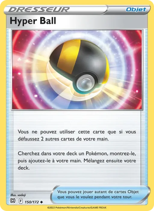 Carte Pokémon Hyper Ball 150/172 Peu Commune Stars Étincelantes