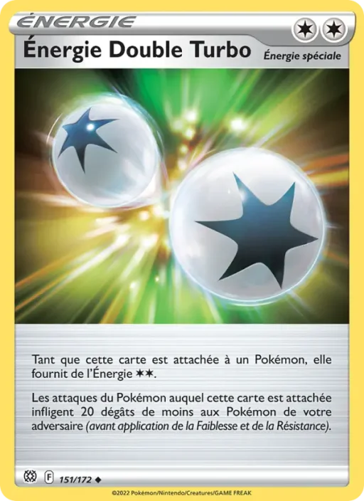 Carte Pokémon Énergie Double Turbo 151/172 Peu Commune Stars Étincelantes