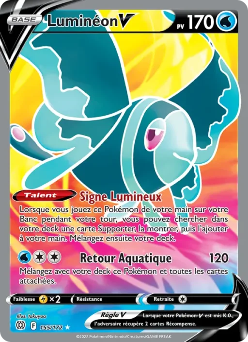 Carte Pokémon Luminéon V 155/172 Ultra Rare Stars Étincelantes