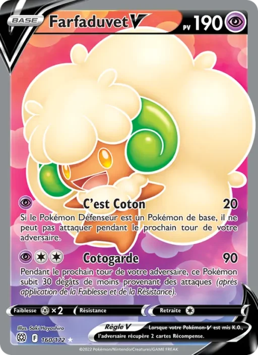 Carte Pokémon Farfaduvet V 160/172 Ultra Rare Stars Étincelantes