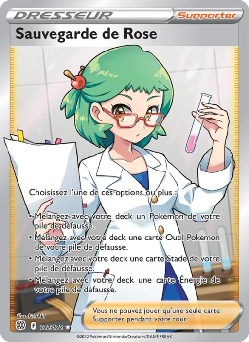 Carte Pokémon Sauvegarde de Rose 172/172 Ultra Rare Stars Étincelantes