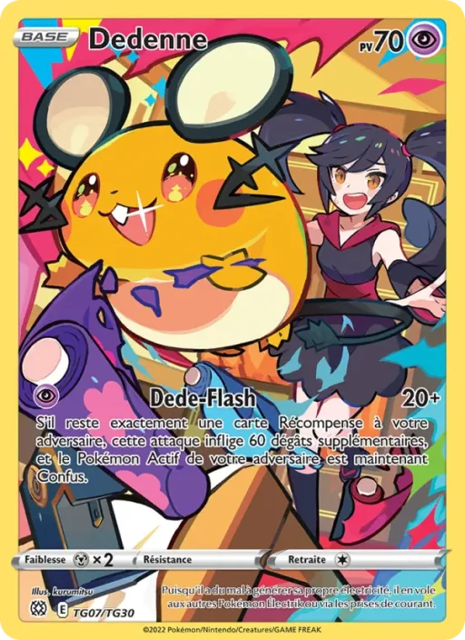 Carte Pokémon Dedenne TG07/TG30 Rare Stars Étincelantes