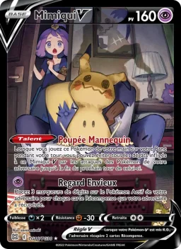 Carte Pokemon Mimiqui V #TG16